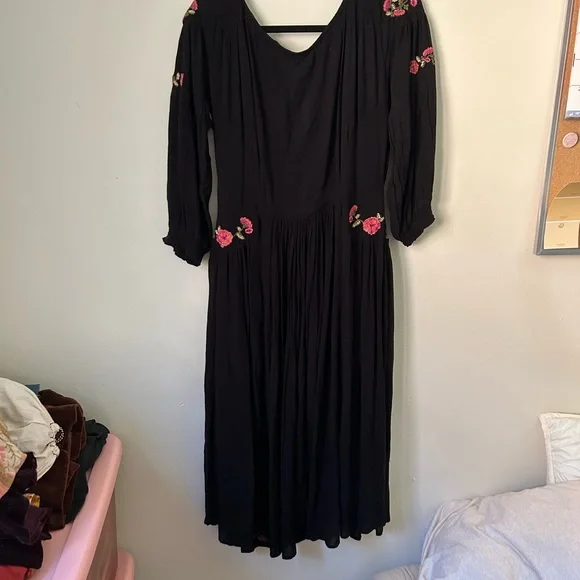 SOLD Free People Embroidered Day Glow Midi Dress - Picture 6 of 6